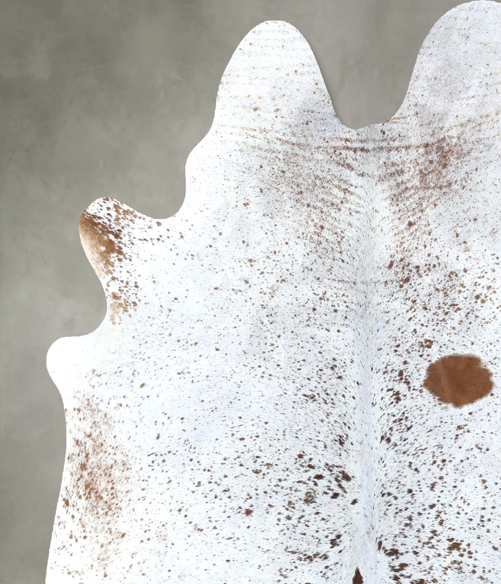 Salt and Pepper Brown Large Brazilian Cowhide Rug 6'1"H x 5'7"W #B19560 by Hudson Hides