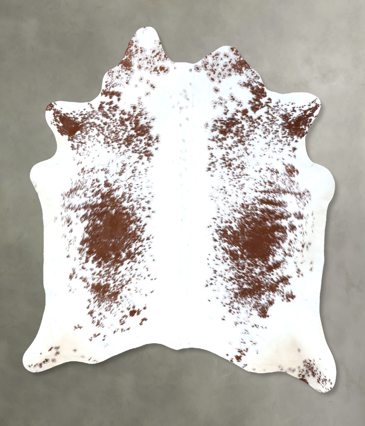 Salt and Pepper Brown Large Brazilian Cowhide Rug 6'7"H x 5'10"W #B19562 by Hudson Hides