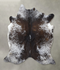 Salt and Pepper Brown X-Large Brazilian Cowhide Rug 6'8