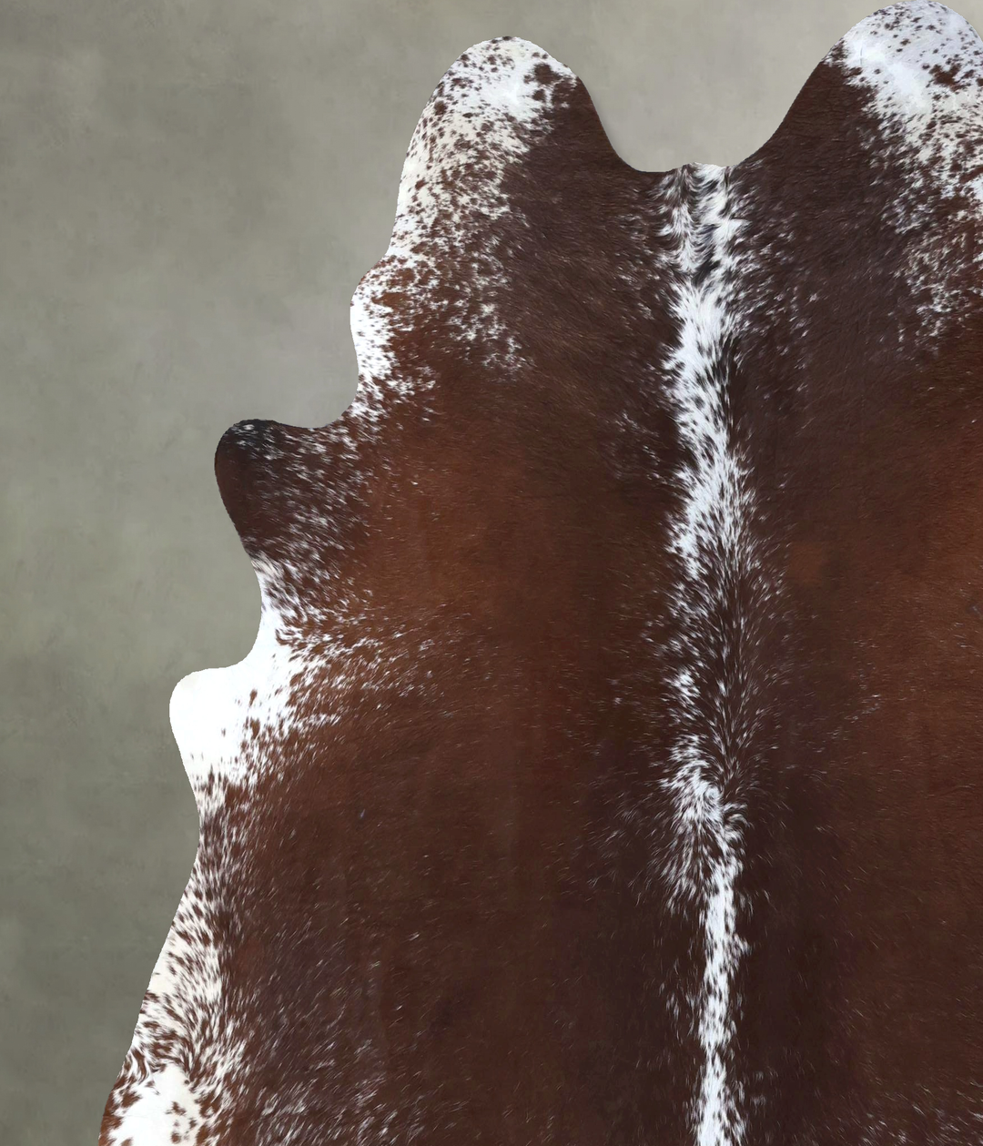 Salt and Pepper Brown XX-Large Brazilian Cowhide Rug 7'6"H x 6'10"W #B
