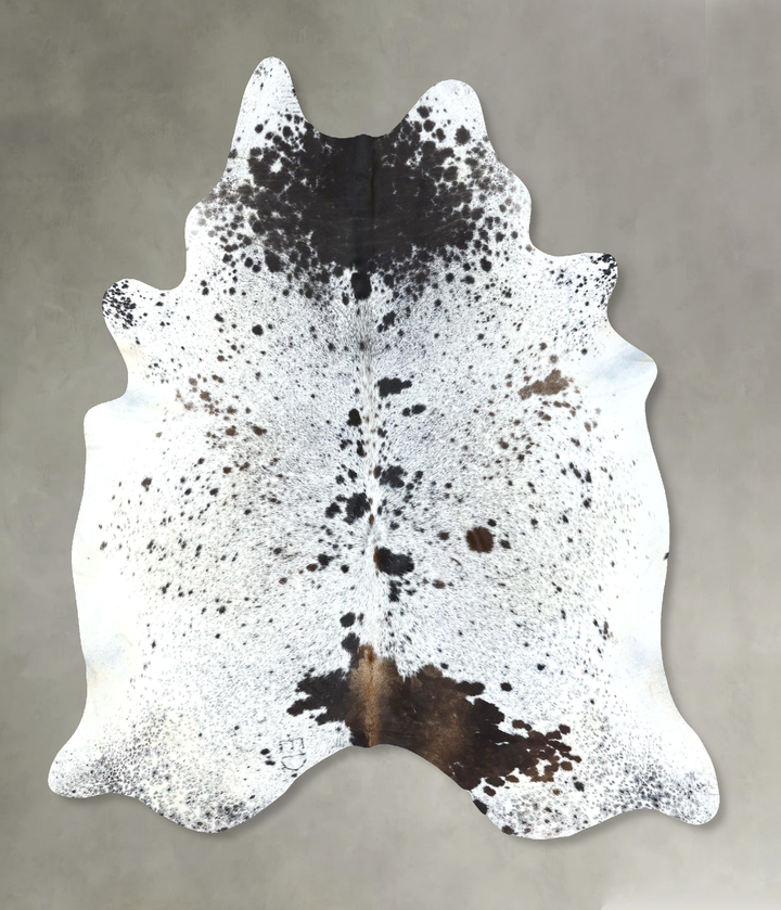 Salt and Pepper Black X-Large Brazilian Cowhide Rug 7'6"H x 6'4"W #B19567 by Hudson Hides