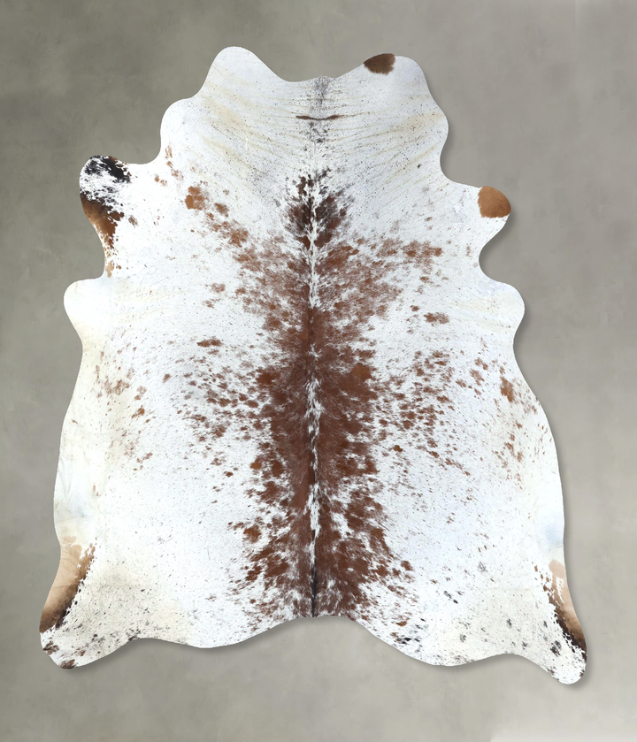Salt and Pepper Brown XX-Large Brazilian Cowhide Rug 7'7"H x 6'7"W #B19573 by Hudson Hides
