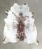Salt and Pepper Brown XX-Large Brazilian Cowhide Rug 7'7