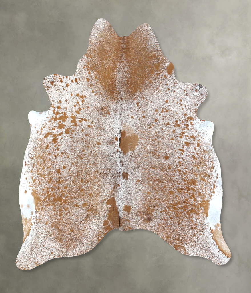 Salt and Pepper Brown Large Brazilian Cowhide Rug 6'2"H x 5'7"W #B19576 by Hudson Hides