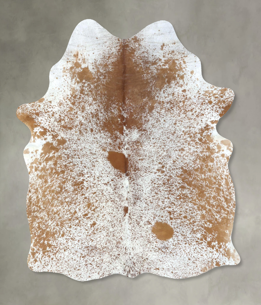 Salt and Pepper Brown Large Brazilian Cowhide Rug 6'5"H x 5'3"W #B19577 by Hudson Hides