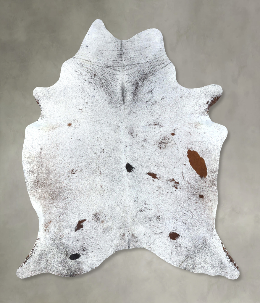 Salt and Pepper Black X-Large Brazilian Cowhide Rug 7'3"H x 5'11"W #B19580 by Hudson Hides