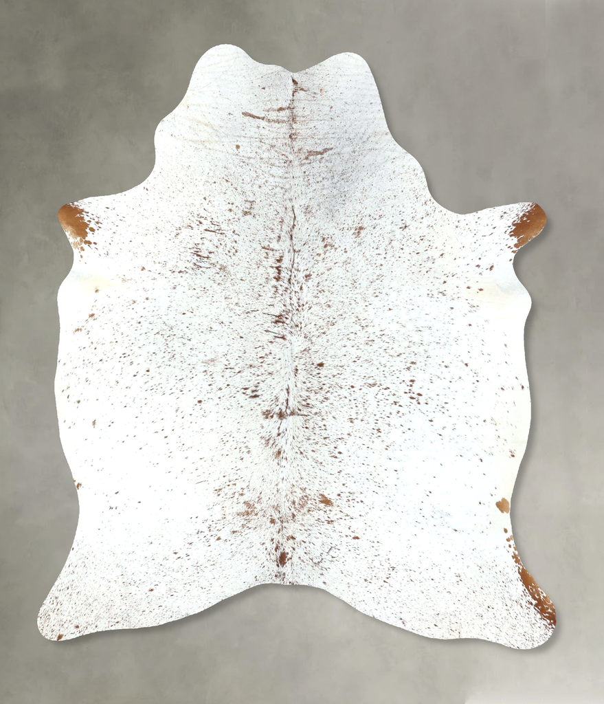 Salt and Pepper Brown Large Brazilian Cowhide Rug 6'10"H x 5'0"W #B19581 by Hudson Hides