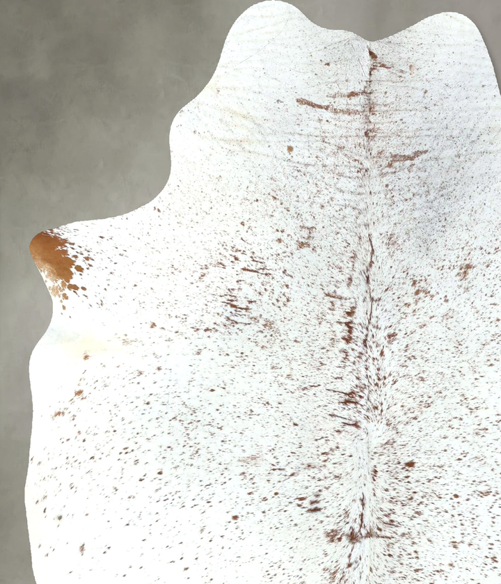 Salt and Pepper Brown Large Brazilian Cowhide Rug 6'10"H x 5'0"W #B19581 by Hudson Hides