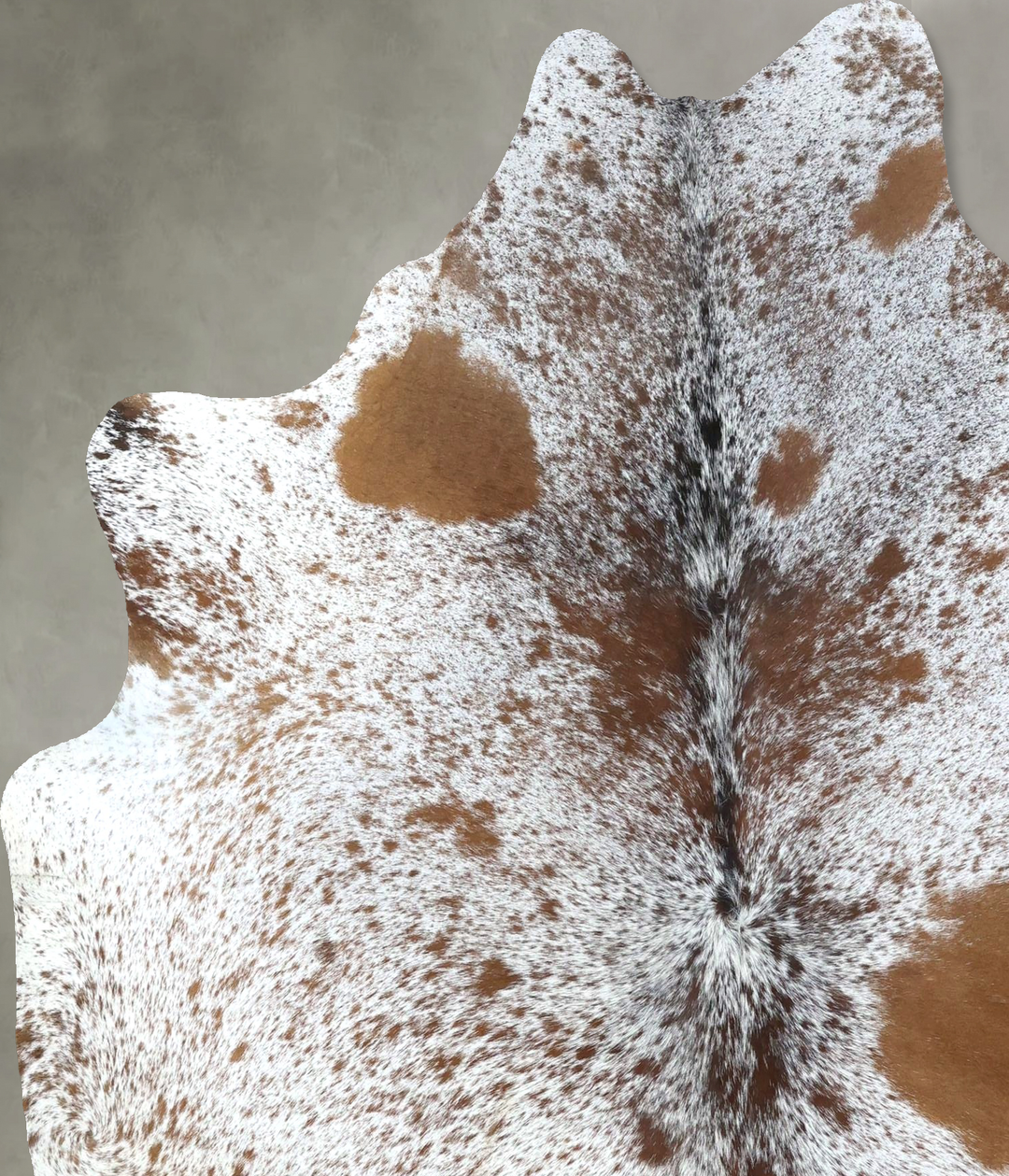 Salt and Pepper Brown Large Brazilian Cowhide Rug 6'10"H x 5'10"W #B19
