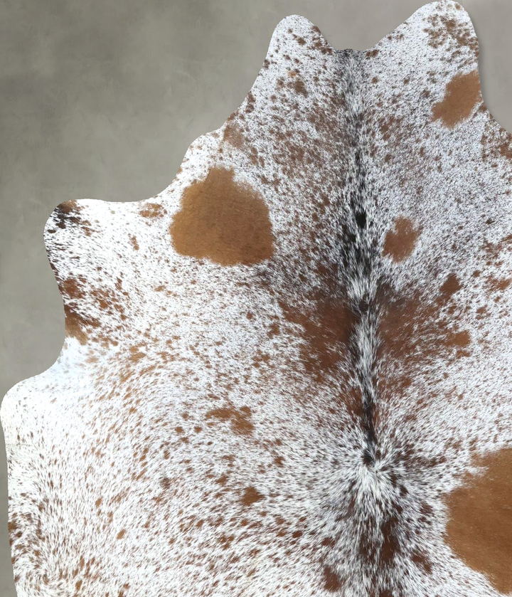 Salt and Pepper Brown Large Brazilian Cowhide Rug 6'10"H x 5'10"W #B19583 by Hudson Hides