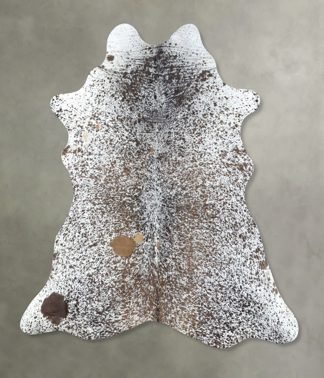 Salt and Pepper Brown X-Large Brazilian Cowhide Rug 6'10"H x 5'11"W #B