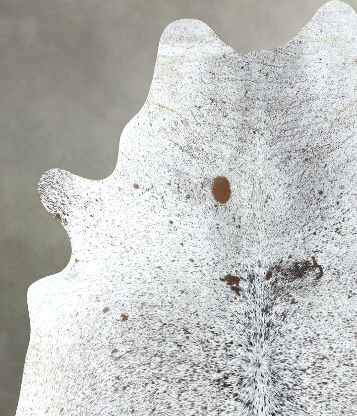Salt and Pepper Brown Large Brazilian Cowhide Rug 6'9"H x 5'8"W #B19585 by Hudson Hides