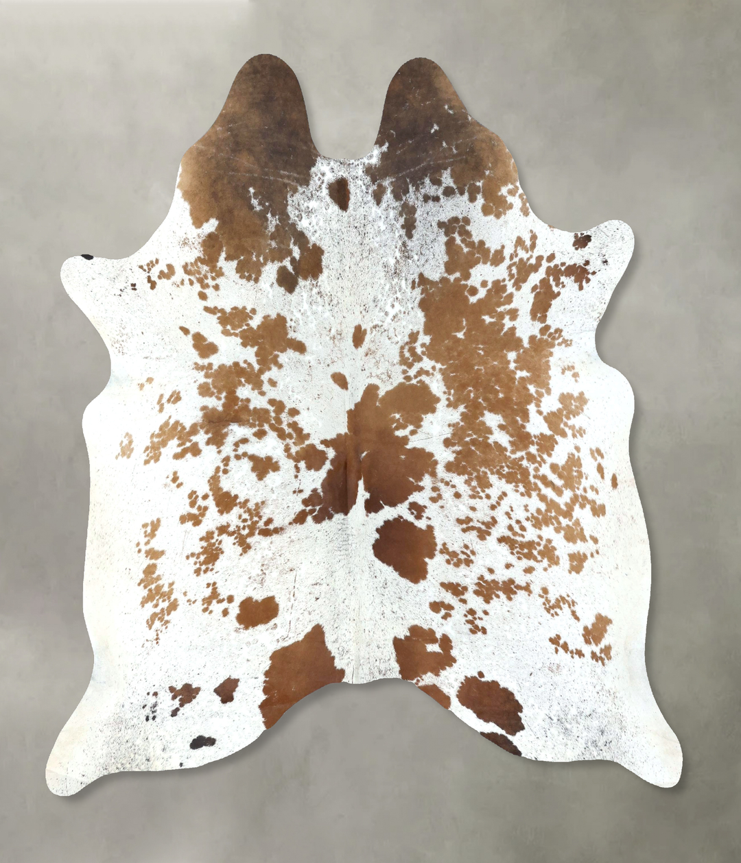 Salt and Pepper Brown Large Brazilian Cowhide Rug 6'5"H x 5'10"W #B195