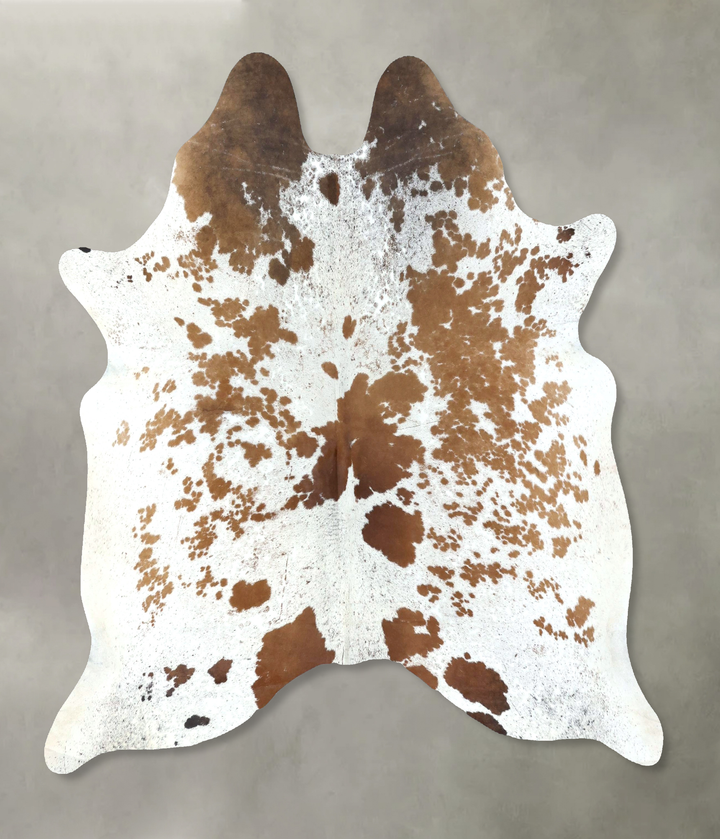 Salt and Pepper Brown Large Brazilian Cowhide Rug 6'5"H x 5'10"W #B19588 by Hudson Hides