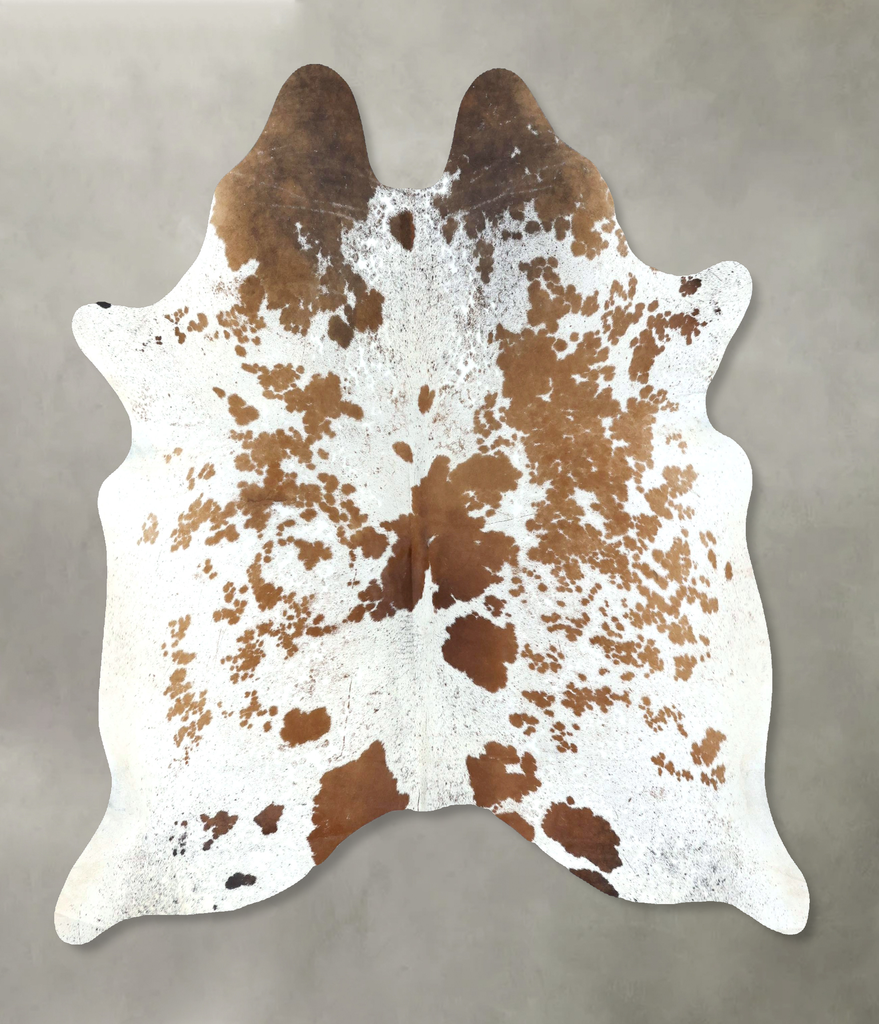 Salt and Pepper Brown Large Brazilian Cowhide Rug 6'5"H x 5'10"W #B19588 by Hudson Hides
