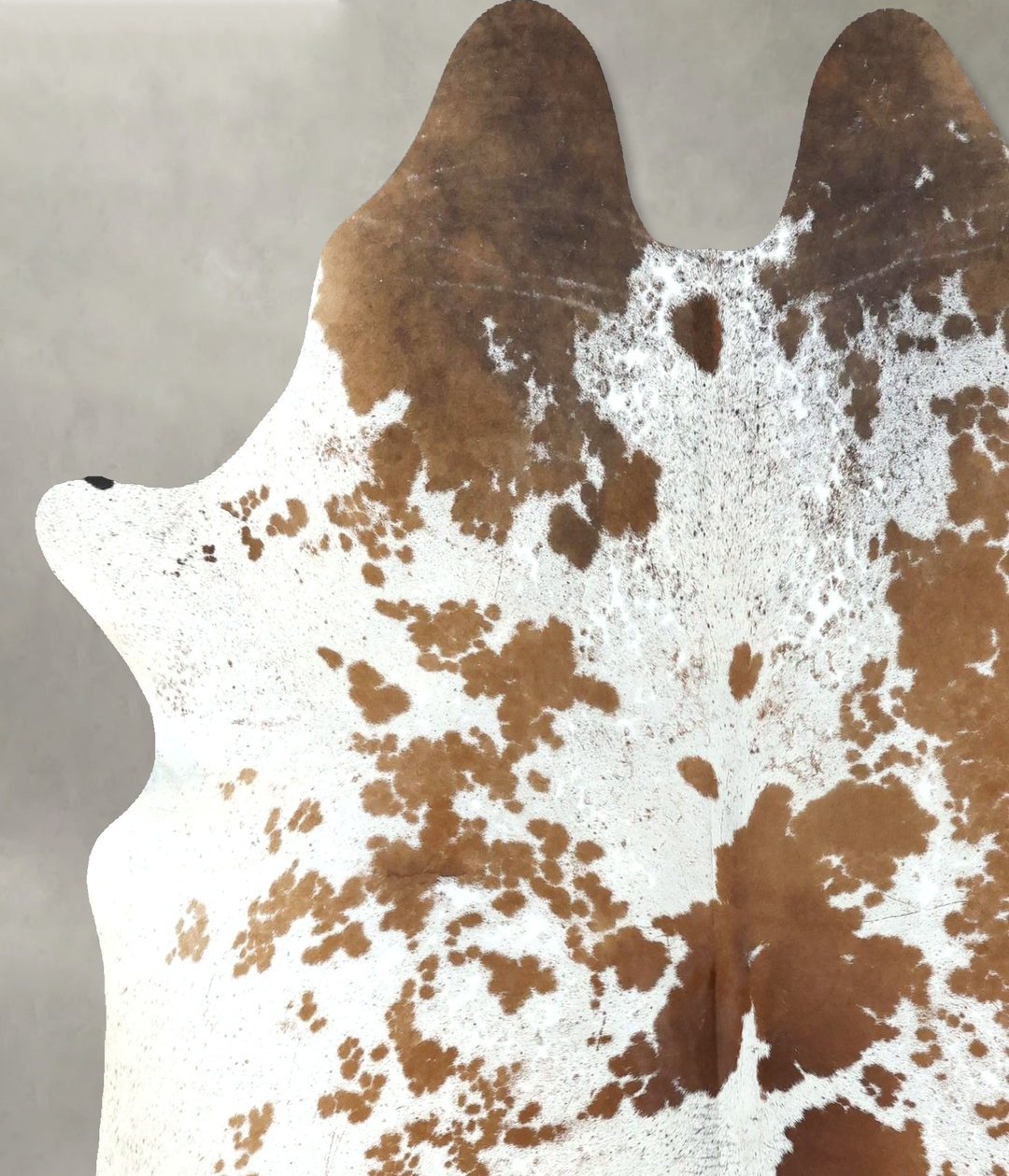 Salt and Pepper Brown Large Brazilian Cowhide Rug 6'5"H x 5'10"W #B195