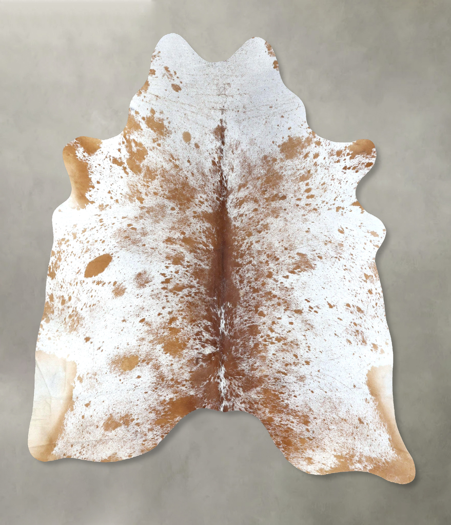Salt and Pepper Brown X-Large Brazilian Cowhide Rug 6'11"H x 5'11"W #B19590 by Hudson Hides