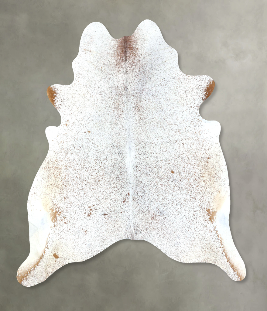 Salt and Pepper Brown X-Large Brazilian Cowhide Rug 7'2"H x 6'2"W #B19592 by Hudson Hides