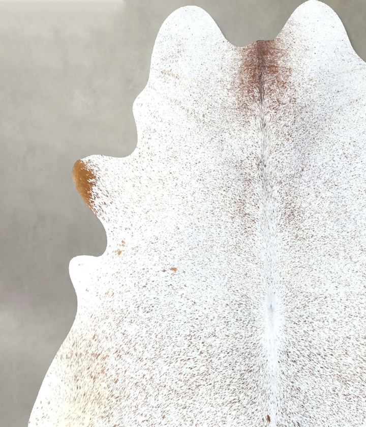 Salt and Pepper Brown X-Large Brazilian Cowhide Rug 7'2"H x 6'2"W #B19592 by Hudson Hides