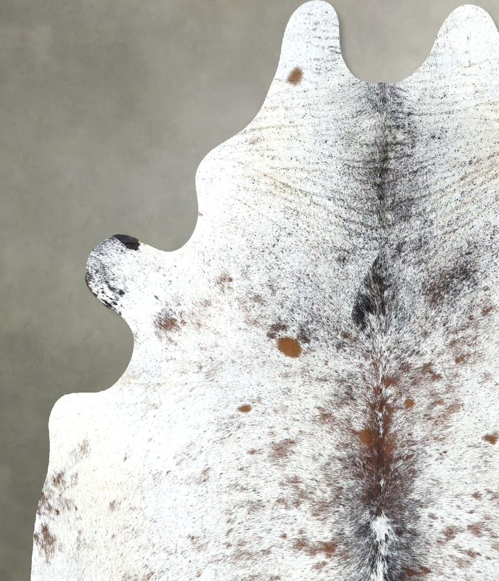 Salt and Pepper Brown Large Brazilian Cowhide Rug 7'2"H x 5'7"W #B19593 by Hudson Hides