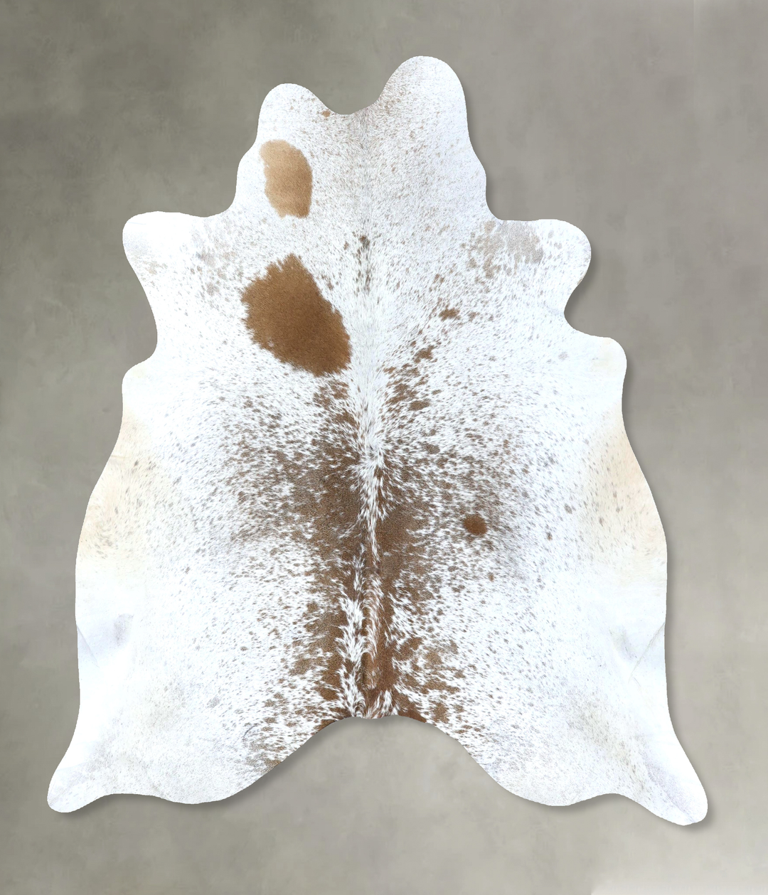 Salt and Pepper Brown X-Large Brazilian Cowhide Rug 6'11"H x 6'5"W #B1