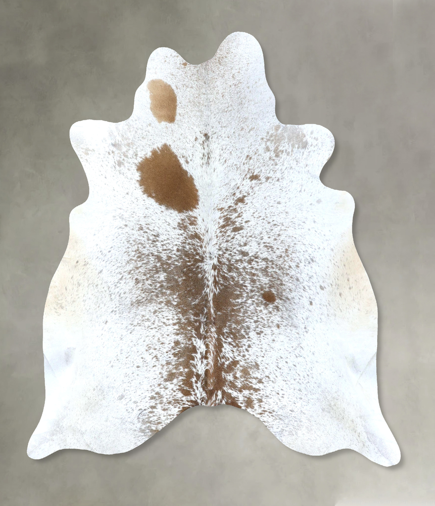 Salt and Pepper Brown X-Large Brazilian Cowhide Rug 6'11"H x 6'5"W #B19596 by Hudson Hides