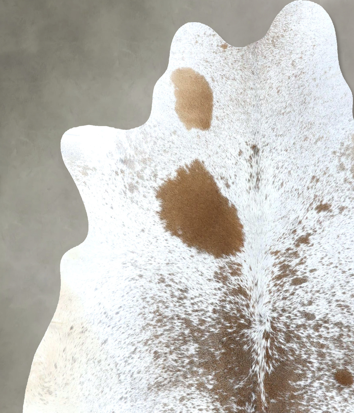 Salt and Pepper Brown X-Large Brazilian Cowhide Rug 6'11"H x 6'5"W #B19596 by Hudson Hides