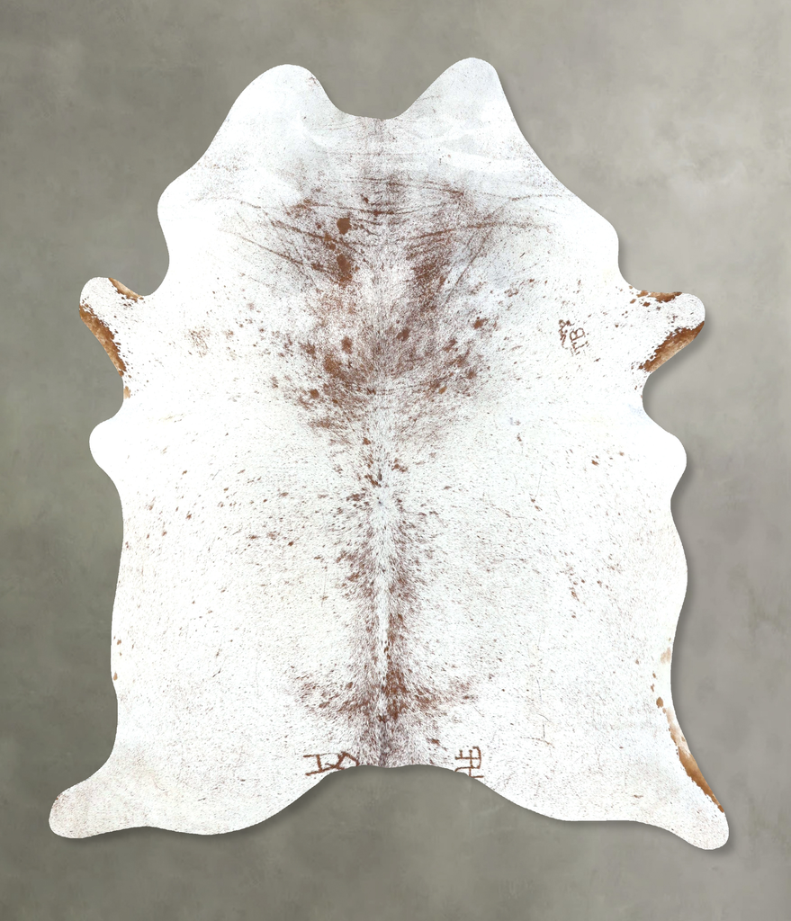 Salt and Pepper Brown X-Large Brazilian Cowhide Rug 7'8"H x 6'0"W #B19601 by Hudson Hides
