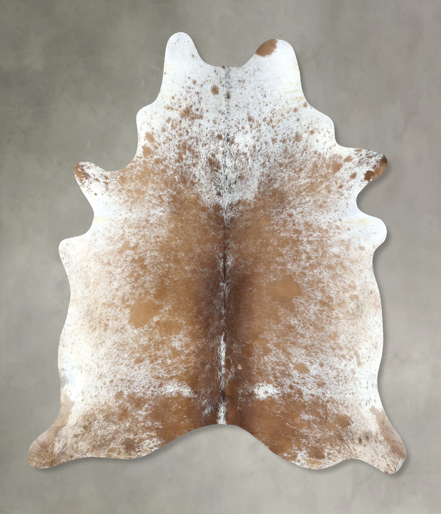 Salt and Pepper Brown X-Large Brazilian Cowhide Rug 7'2"H x 6'0"W #B19610 by Hudson Hides
