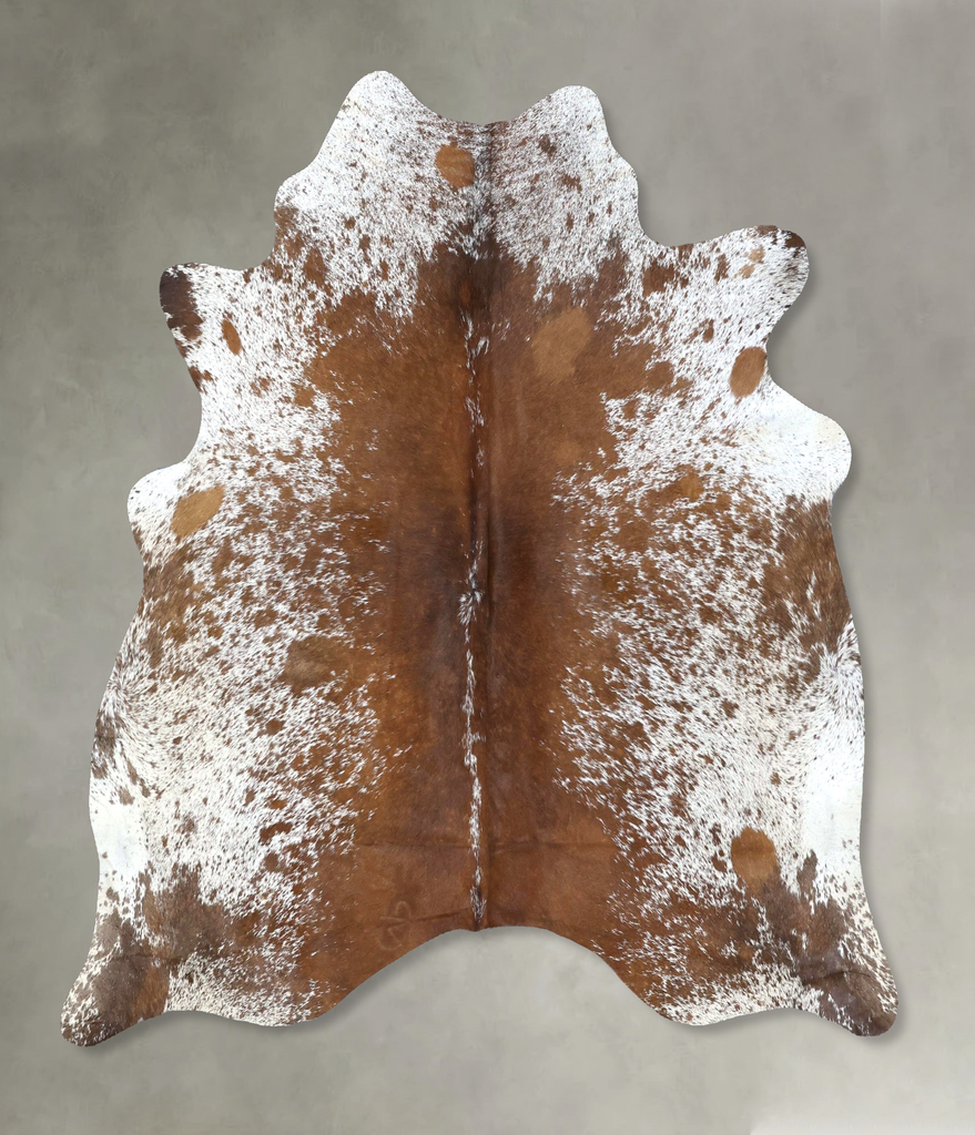 Salt and Pepper Brown Large Brazilian Cowhide Rug 5'11"H x 5'9"W #B19612 by Hudson Hides