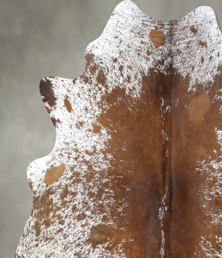Salt and Pepper Brown Large Brazilian Cowhide Rug 5'11"H x 5'9"W #B19612 by Hudson Hides