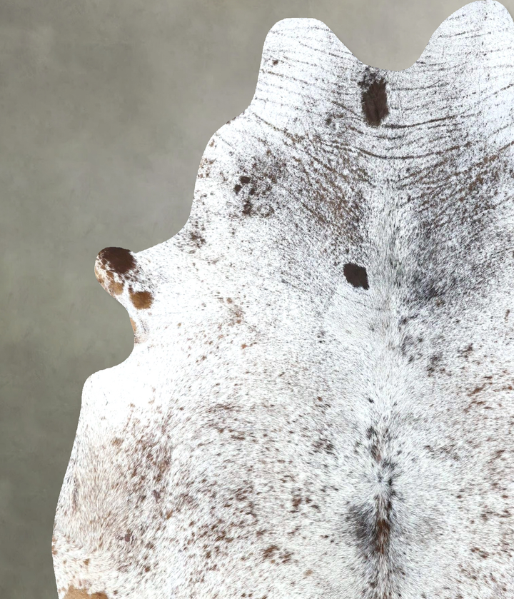 Salt and Pepper Brown X-Large Brazilian Cowhide Rug 7'0"H x 5'11"W #B19613 by Hudson Hides