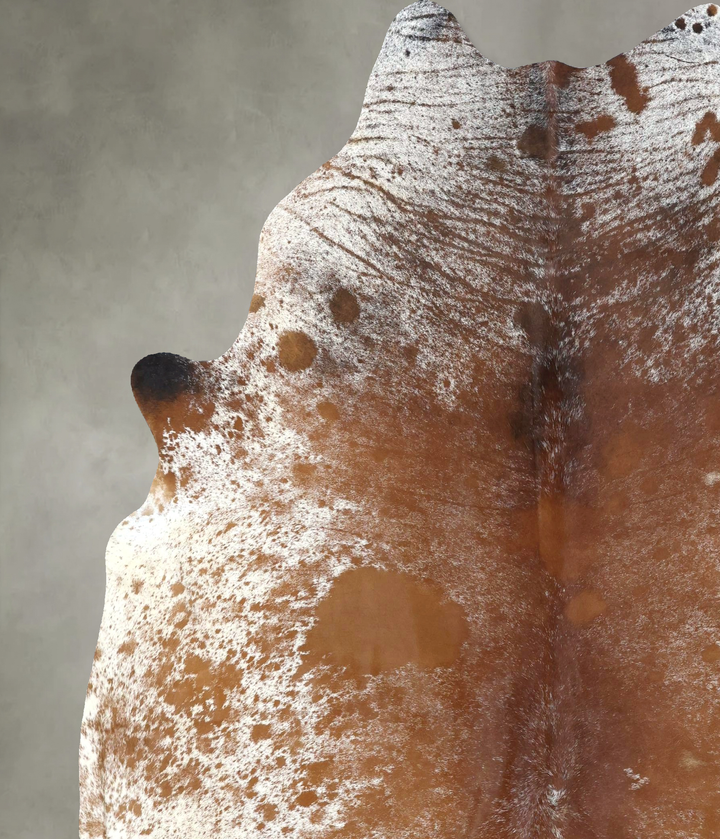 Salt and Pepper Brown XX-Large Brazilian Cowhide Rug 8'1"H x 7'0"W #B19616 by Hudson Hides