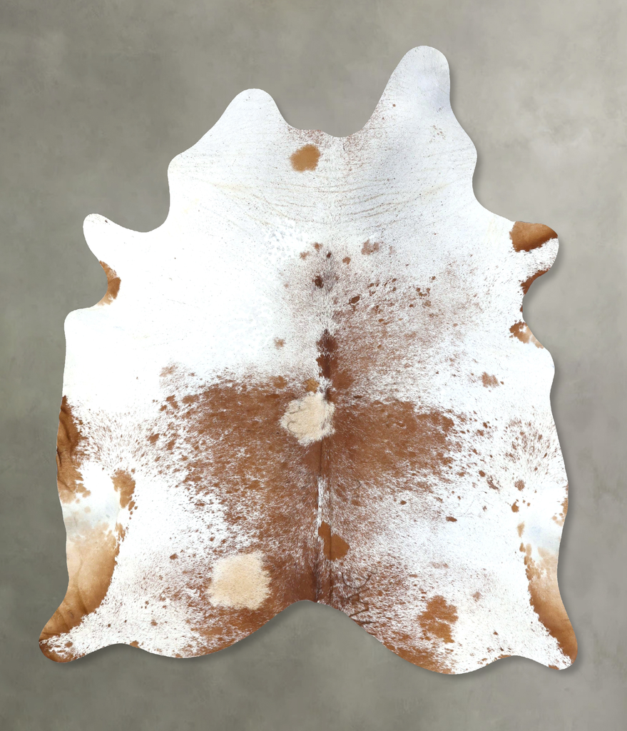 Salt and Pepper Brown X-Large Brazilian Cowhide Rug 7'10"H x 6'3"W #B19618 by Hudson Hides