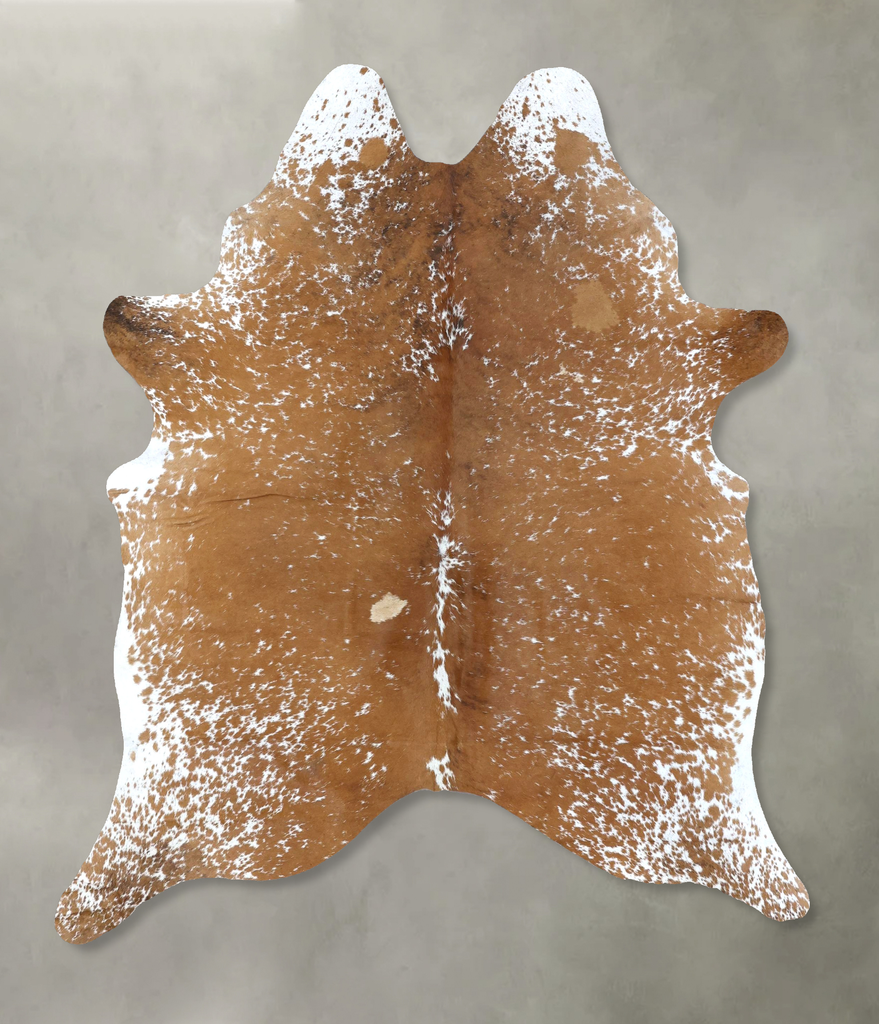 Salt and Pepper Brown Large Brazilian Cowhide Rug 6'10"H x 5'7"W #B19627 by Hudson Hides