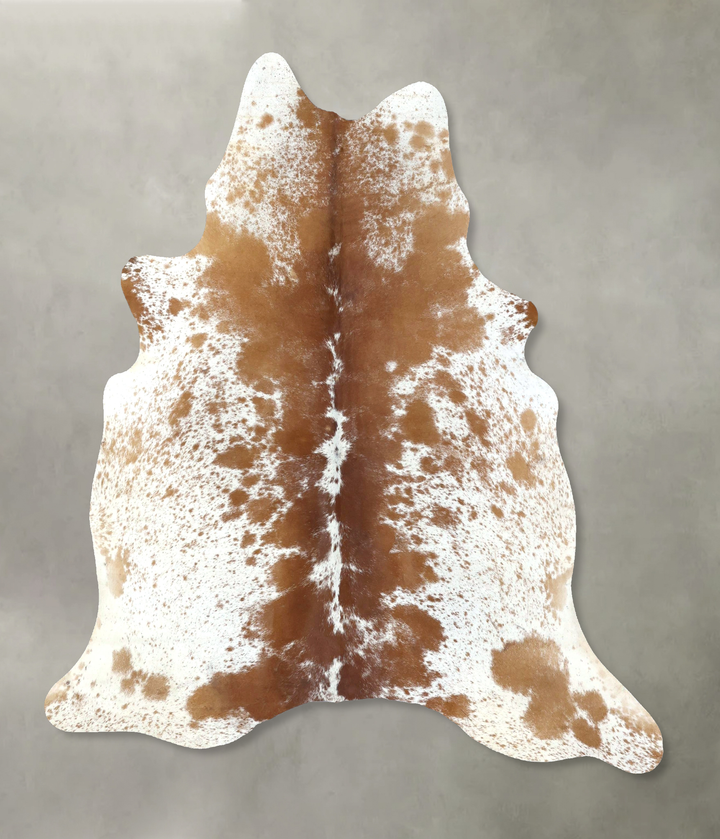 Salt and Pepper Brown Large Brazilian Cowhide Rug 6'8"H x 5'11"W #B19628 by Hudson Hides