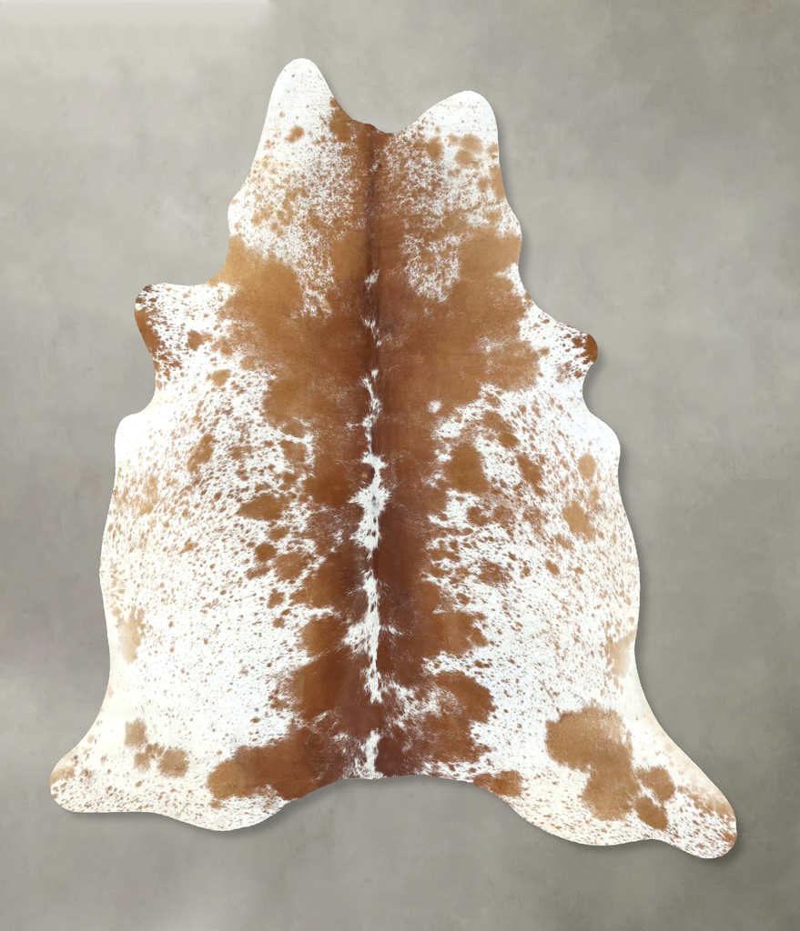 Salt and Pepper Brown Large Brazilian Cowhide Rug 6'8"H x 5'11"W #B19628 by Hudson Hides
