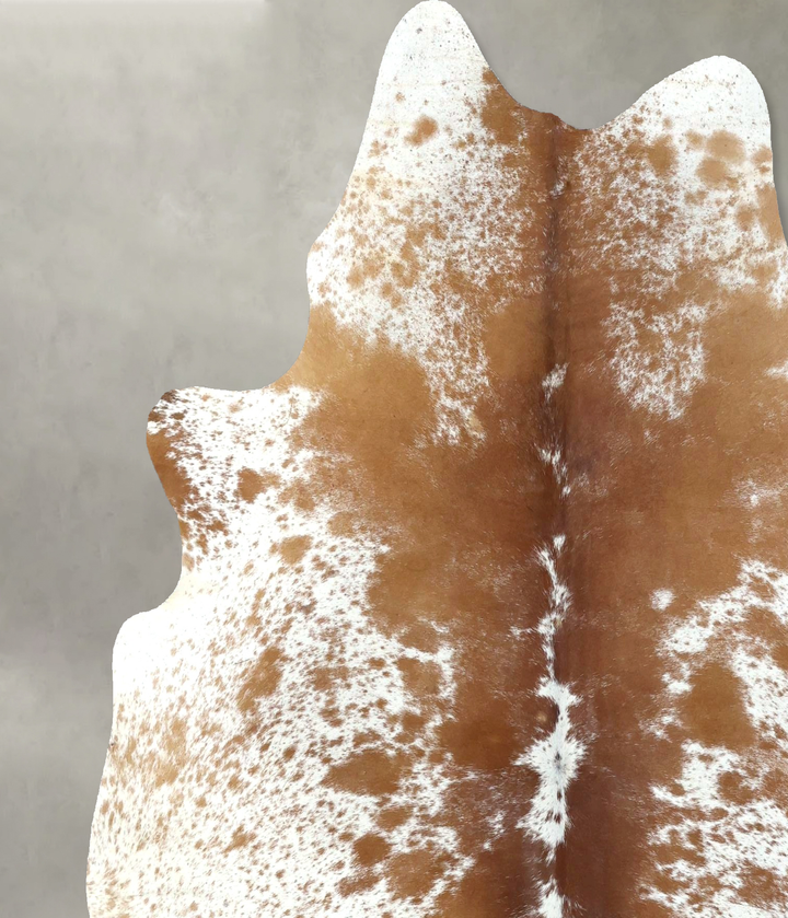 Salt and Pepper Brown Large Brazilian Cowhide Rug 6'8"H x 5'11"W #B19628 by Hudson Hides