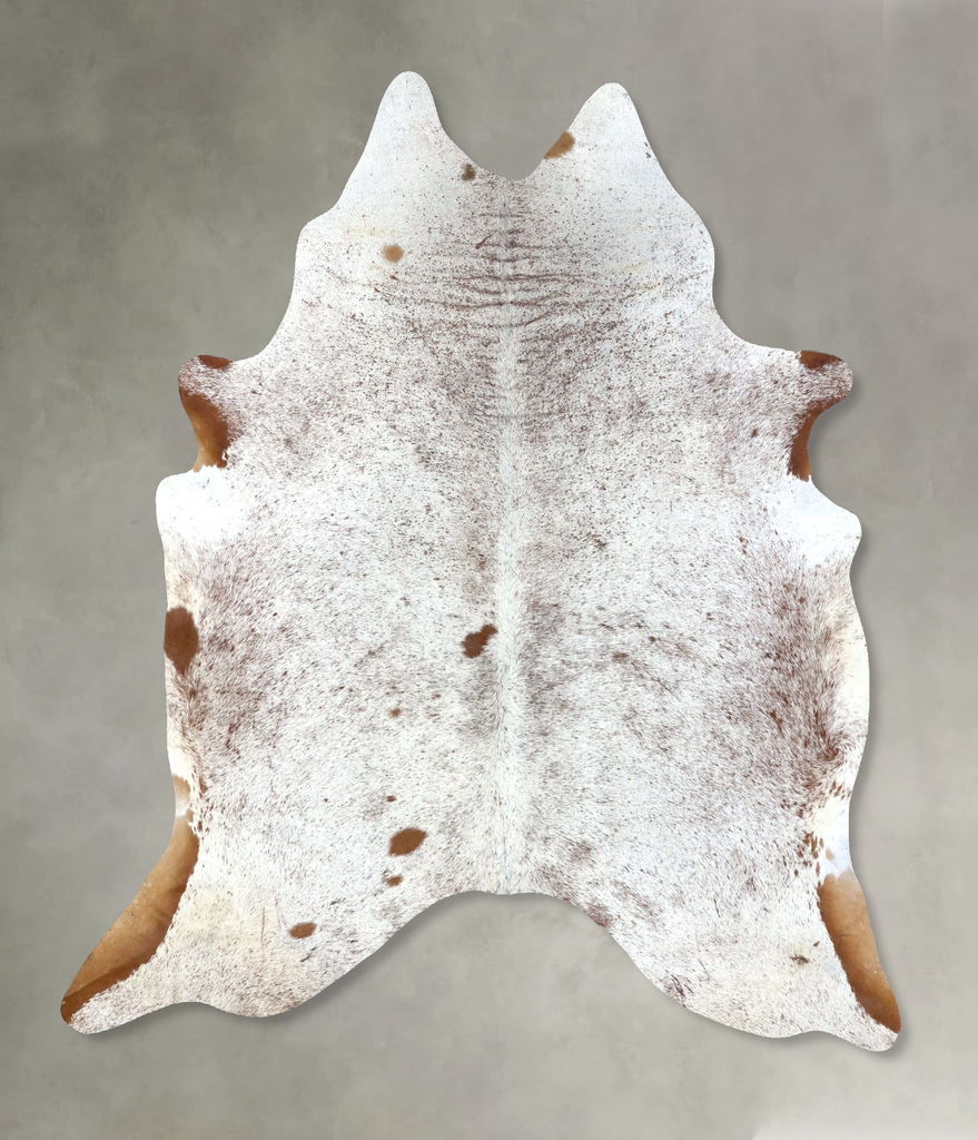 Salt and Pepper Brown X-Large Brazilian Cowhide Rug 6'10"H x 6'2"W #B19629 by Hudson Hides