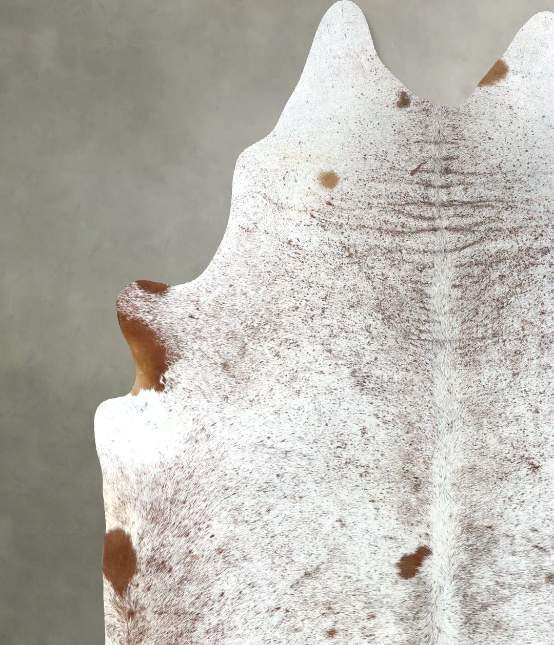 Salt and Pepper Brown X-Large Brazilian Cowhide Rug 6'10"H x 6'2"W #B1