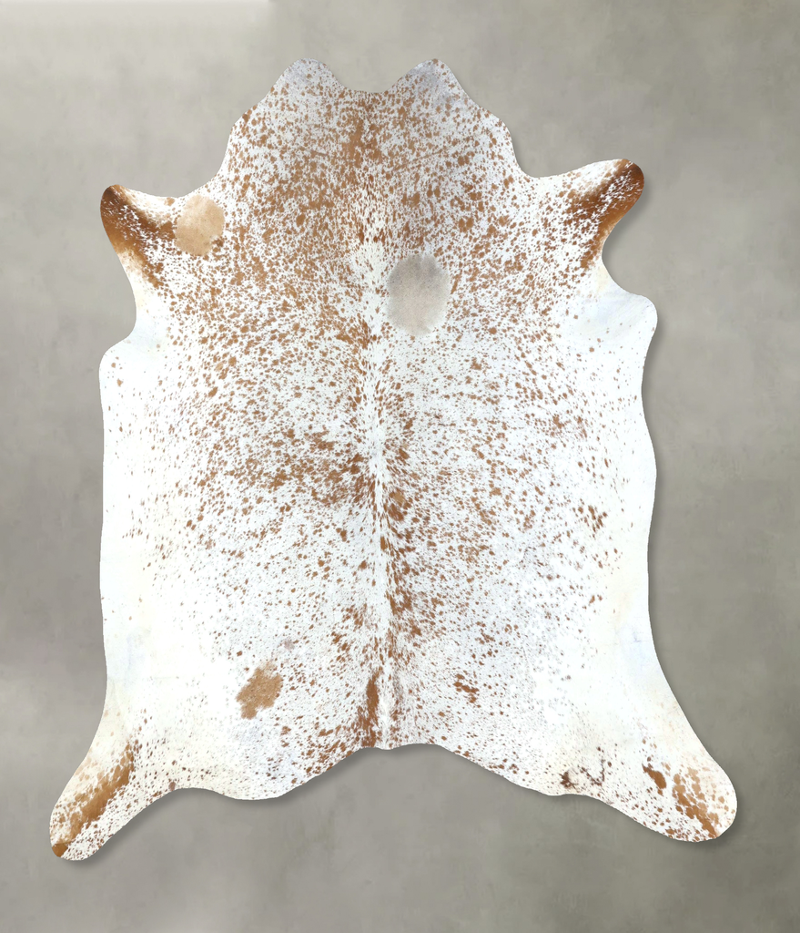 Salt and Pepper Brown X-Large Brazilian Cowhide Rug 6'11"H x 6'9"W #B19631 by Hudson Hides