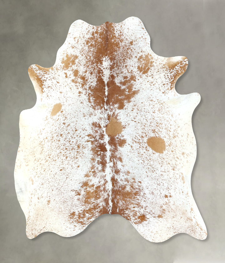 Salt and Pepper Brown X-Large Brazilian Cowhide Rug 6'9"H x 6'3"W #B19634 by Hudson Hides