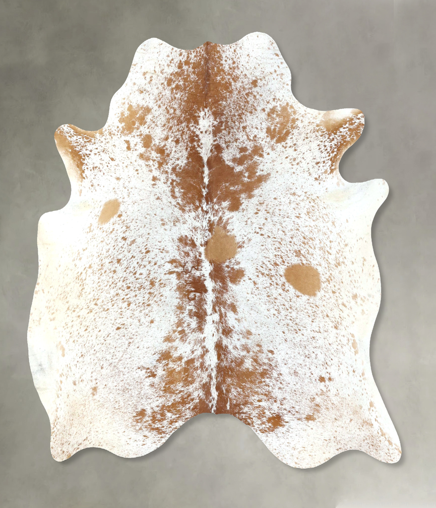 Salt and Pepper Brown X-Large Brazilian Cowhide Rug 6'9"H x 6'3"W #B19634 by Hudson Hides