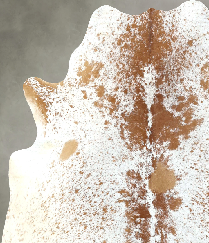 Salt and Pepper Brown X-Large Brazilian Cowhide Rug 6'9"H x 6'3"W #B19634 by Hudson Hides