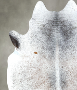 Salt and Pepper Brown X-Large Brazilian Cowhide Rug 7'7"H x 6'1"W #B19636 by Hudson Hides