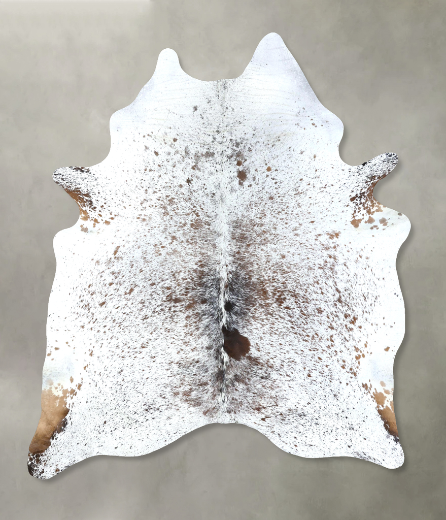 Salt and Pepper Brown XX-Large Brazilian Cowhide Rug 8'5"H x 5'11"W #B19638 by Hudson Hides