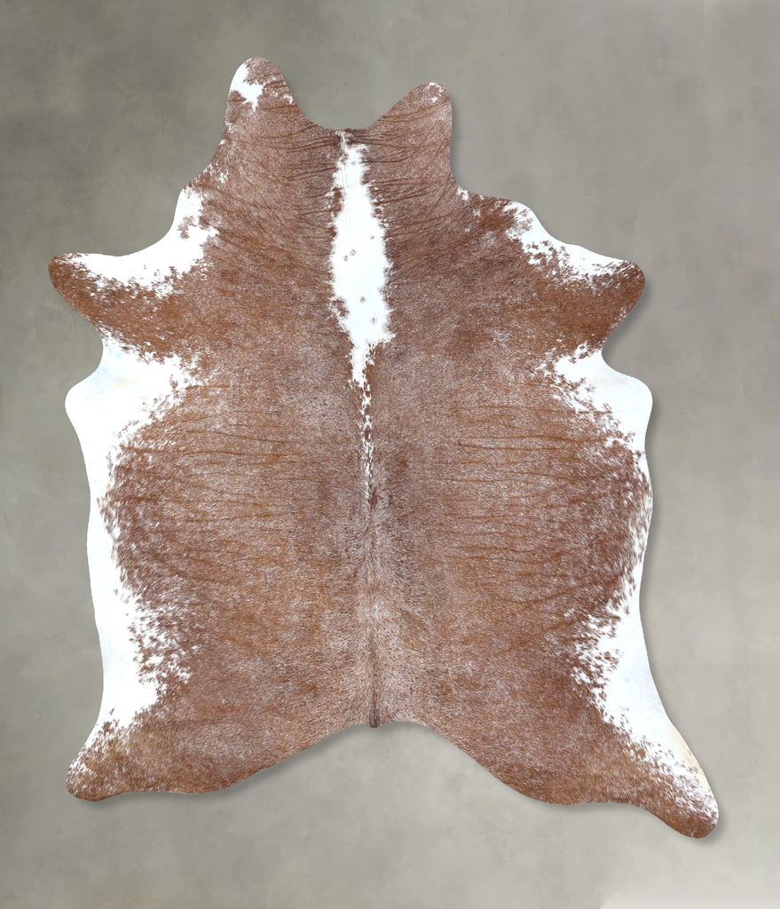 Salt and Pepper Brown X-Large Brazilian Cowhide Rug 7'8"H x 6'0"W #B19641 by Hudson Hides