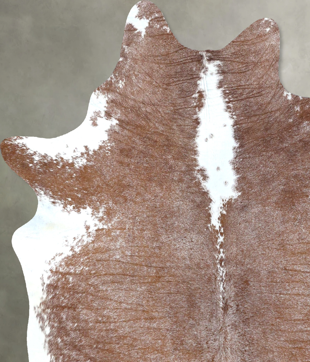 Salt and Pepper Brown X-Large Brazilian Cowhide Rug 7'8"H x 6'0"W #B19