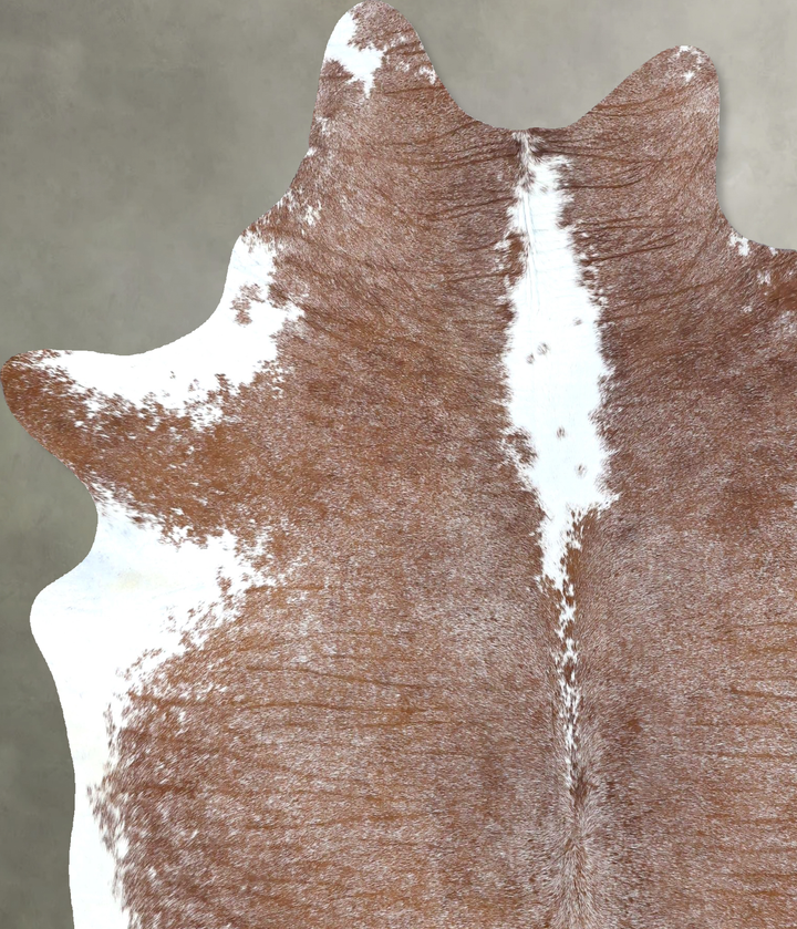 Salt and Pepper Brown X-Large Brazilian Cowhide Rug 7'8"H x 6'0"W #B19641 by Hudson Hides