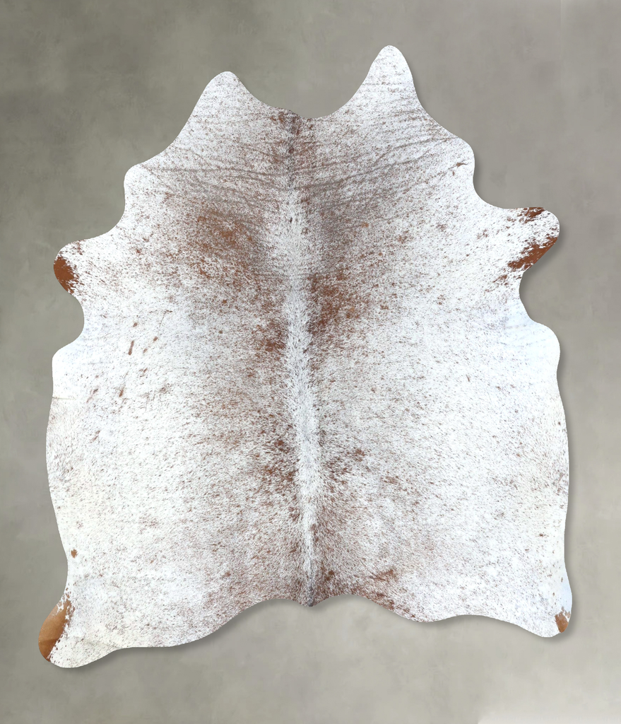 Salt and Pepper Brown Large Brazilian Cowhide Rug 7'0"H x 5'7"W #B19643 by Hudson Hides